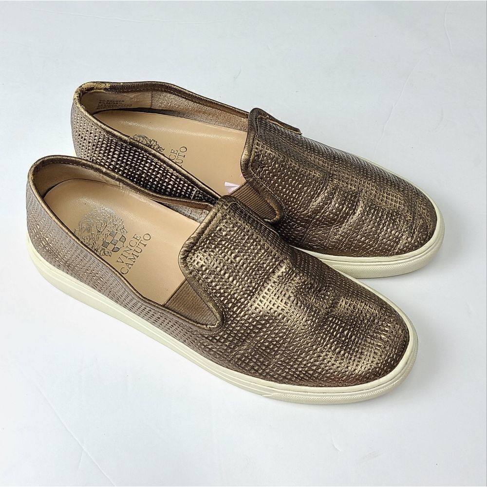 Vince Camuto Slip-On Golden Sneakers Size 8.5‎ - Picture 2 of 11